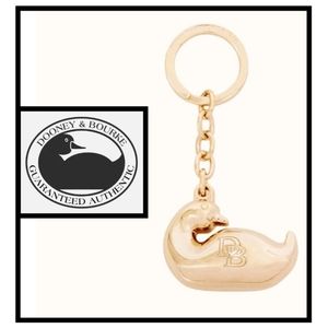 SOLD Dooney & Bourke BIG Gold Duck DB Key Fob Keychain Purse Charm AUTHENTIC